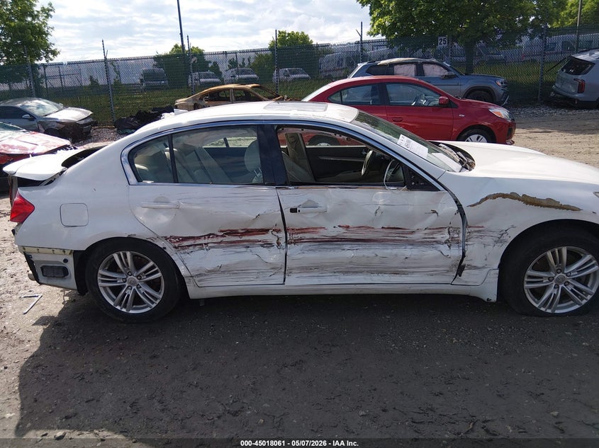 2010 Infiniti G37 VIN JN1CV6AR6AM252346 IAAI salvage auction — RIGHT SIDE, Salvage (Pennsylvania), sold $350 on 2026-07-10 (photo 6)