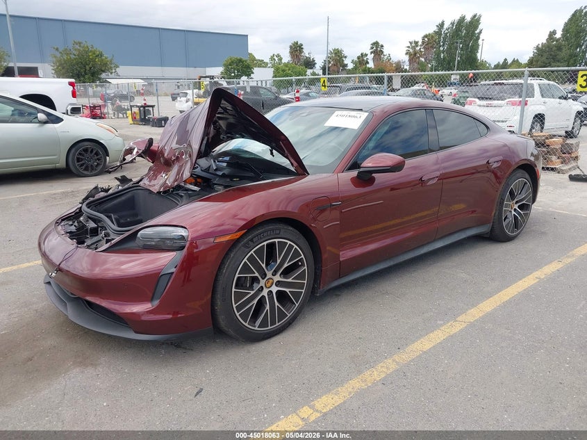 2022 Porsche Taycan VIN WP0AA2Y19NSA17114 IAAI salvage auction — FRONT END, Salvage Title, sold $16,850 on 2026-08-17 (photo 2)