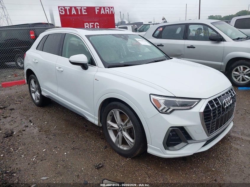 2020 Audi Q3 VIN WA1EECF37L1071814 IAAI salvage auction — LEFT SIDE, Salvage (Indiana), sold $7,200 on 2026-07-15 (photo 1)
