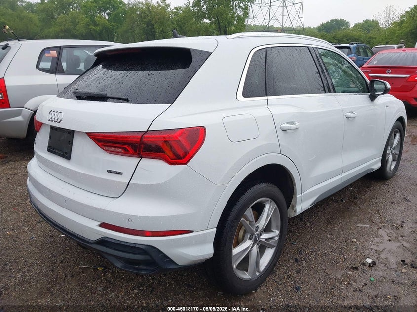 2020 Audi Q3 VIN WA1EECF37L1071814 IAAI salvage auction — LEFT SIDE, Salvage (Indiana), sold $7,200 on 2026-07-15 (photo 4)