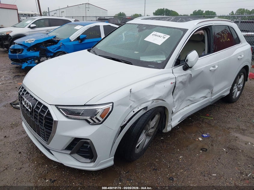 2020 Audi Q3 VIN WA1EECF37L1071814 IAAI salvage auction — LEFT SIDE, Salvage (Indiana), sold $7,200 on 2026-07-15 (photo 6)