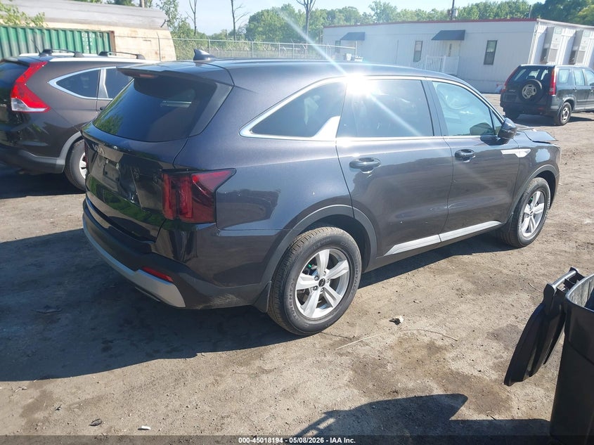 2025 Kia Sorento VIN 5XYRG4JC8SG404471 IAAI salvage auction — FRONT END, Salvage - Greater Than 75% (Maryland), sold $10,650 on 2026-07-14 (photo 4)