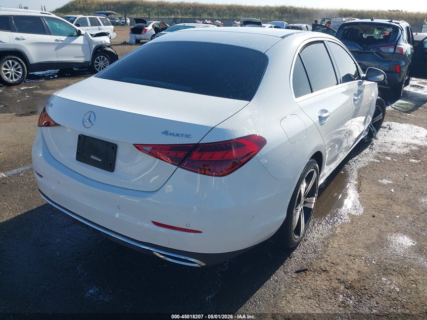 2025 Mercedes-benz C-klasse VIN W1KAF4HB1SR255244 IAAI salvage auction — RIGHT FRONT, Salvage (California), sold $21,100 on 2026-07-15 (photo 4)