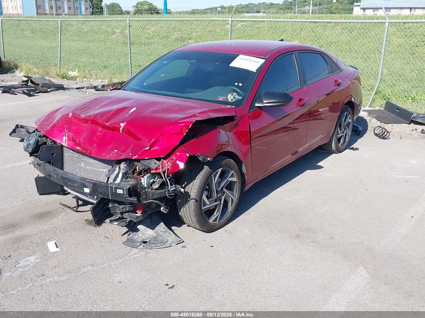 2025 Hyundai Elantra VIN KMHLM4DGXSU880910 IAAI salvage auction — FRONT END, Salvage (Illinois), sold $4,650 on 2026-07-28 (photo 2)
