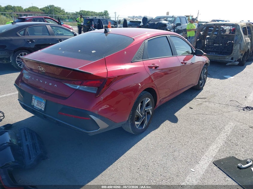 2025 Hyundai Elantra VIN KMHLM4DGXSU880910 IAAI salvage auction — FRONT END, Salvage (Illinois), sold $4,650 on 2026-07-28 (photo 4)