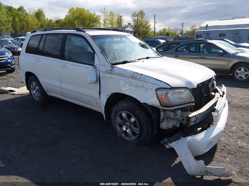 2007 Toyota Highlander VIN JTEEP21A470221160 IAAI salvage auction — RIGHT FRONT, Salvage (Pennsylvania), sold $675 on 2026-07-28 (photo 1)