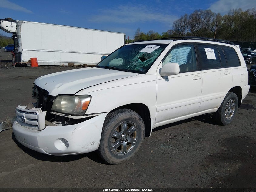 2007 Toyota Highlander VIN JTEEP21A470221160 IAAI salvage auction — RIGHT FRONT, Salvage (Pennsylvania), sold $675 on 2026-07-28 (photo 2)