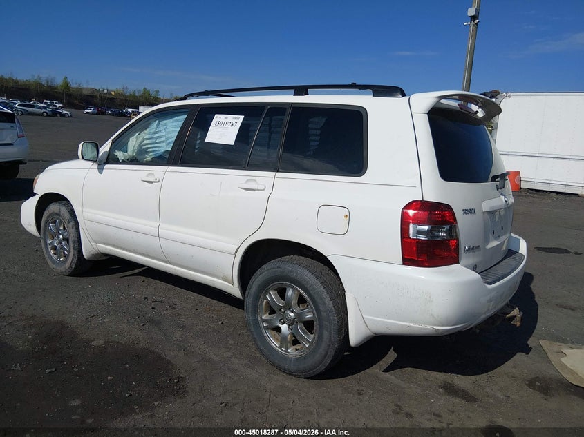 2007 Toyota Highlander VIN JTEEP21A470221160 IAAI salvage auction — RIGHT FRONT, Salvage (Pennsylvania), sold $675 on 2026-07-28 (photo 3)