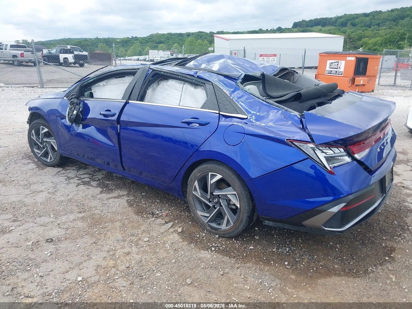 2025 Hyundai Elantra VIN KMHLN4DJ4SU122148 IAAI salvage auction — ROLLOVER, Salvage (Arkansas), sold $1,200 on 2026-08-02 (photo 3)