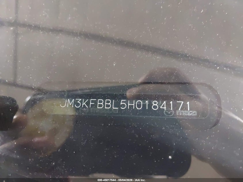 2017 Mazda Cx-5 VIN JM3KFBBL5H0184171 IAAI salvage auction — HAIL, Wait Title, sold $7,525 on 2026-07-14 (photo 9)
