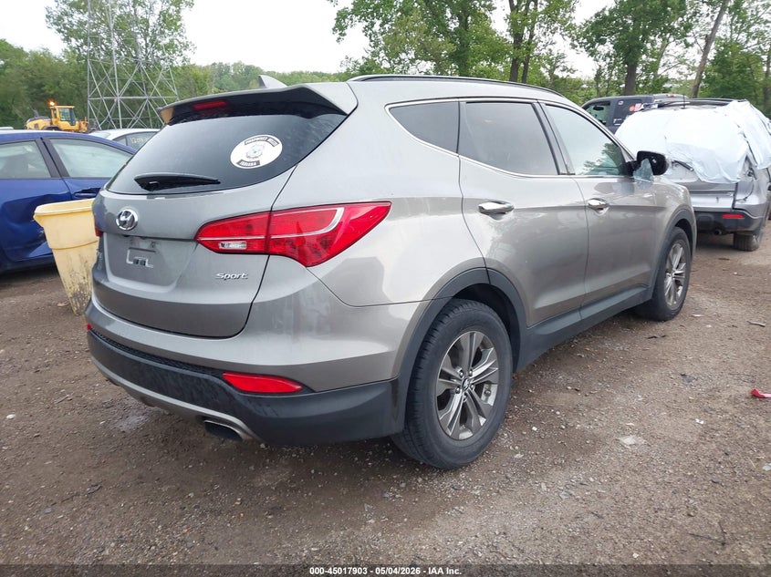 2014 Hyundai Santa fe VIN 5XYZU3LB9EG150099 IAAI salvage auction — LEFT SIDE, Clear (Indiana), sold $2,550 on 2026-07-22 (photo 4)