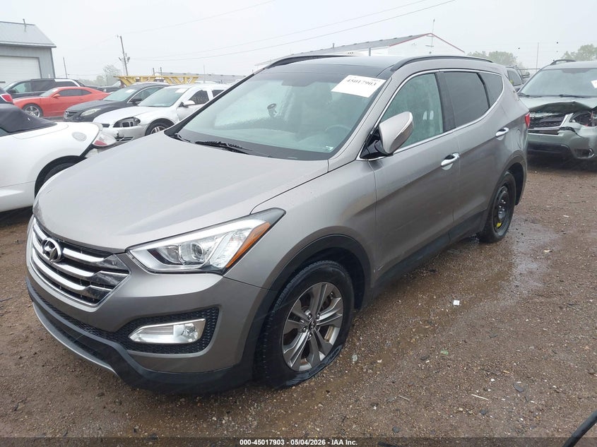 2014 Hyundai Santa fe VIN 5XYZU3LB9EG150099 IAAI salvage auction — LEFT SIDE, Clear (Indiana), sold $2,550 on 2026-07-22 (photo 6)