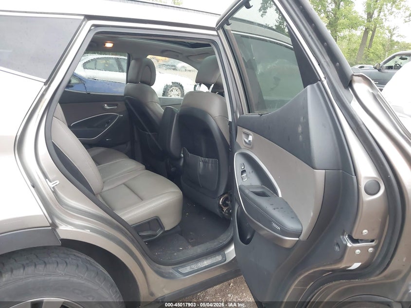 2014 Hyundai Santa fe VIN 5XYZU3LB9EG150099 IAAI salvage auction — LEFT SIDE, Clear (Indiana), sold $2,550 on 2026-07-22 (photo 8)