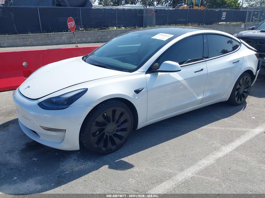 2022 Tesla Model 3 VIN 5YJ3E1EC9NF295289 IAAI salvage auction — REAR END, Salvage (California), sold $9,500 on 2026-07-16 (photo 2)