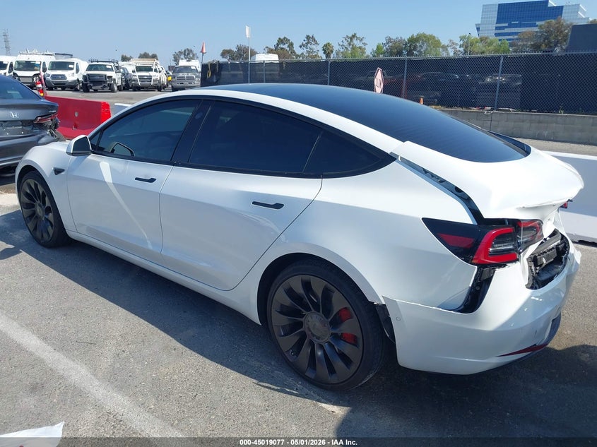 2022 Tesla Model 3 VIN 5YJ3E1EC9NF295289 IAAI salvage auction — REAR END, Salvage (California), sold $9,500 on 2026-07-16 (photo 3)