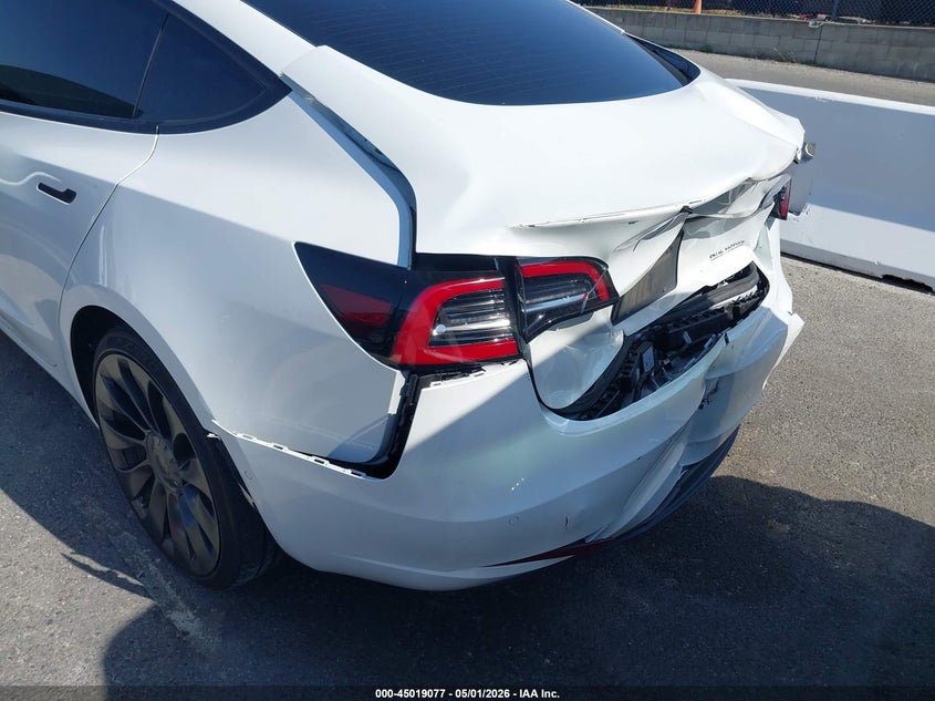 2022 Tesla Model 3 VIN 5YJ3E1EC9NF295289 IAAI salvage auction — REAR END, Salvage (California), sold $9,500 on 2026-07-16 (photo 6)