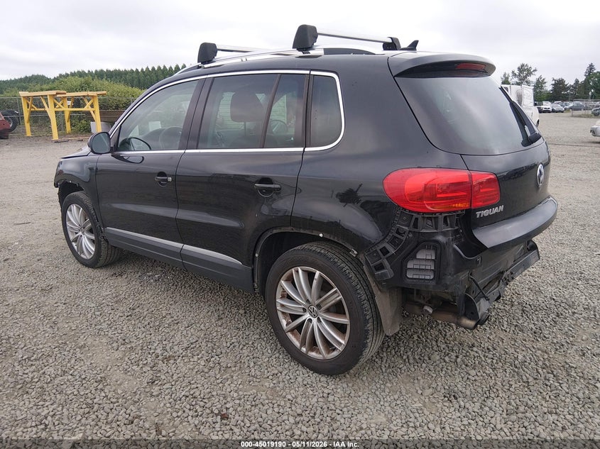2012 Volkswagen Tiguan VIN WVGBV7AX7CW542188 IAAI salvage auction — FRONT & REAR, Salvage (Oregon), sold $1,000 on 2026-07-06 (photo 3)