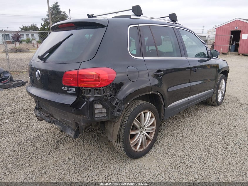 2012 Volkswagen Tiguan VIN WVGBV7AX7CW542188 IAAI salvage auction — FRONT & REAR, Salvage (Oregon), sold $1,000 on 2026-07-06 (photo 4)