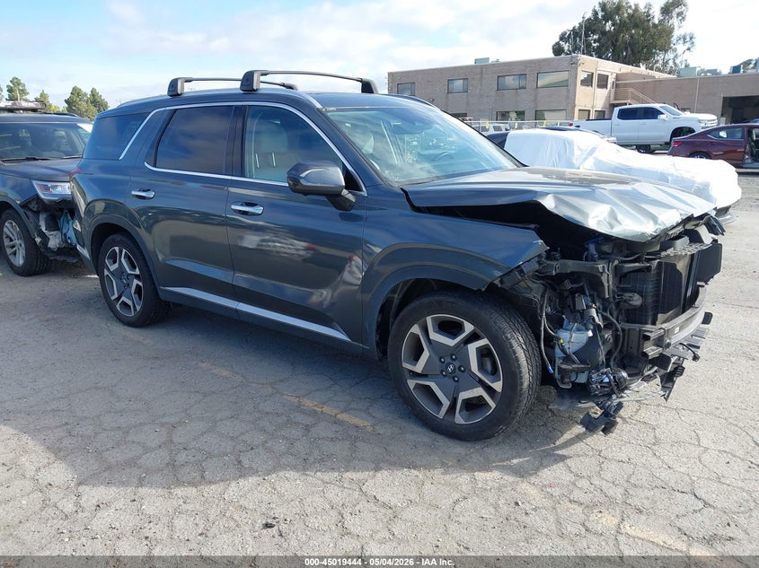 2023 Hyundai Palisade VIN KM8R44GE7PU494571 IAAI salvage auction — FRONT END, Salvage (California), sold $6,100 on 2026-07-29 (photo 1)