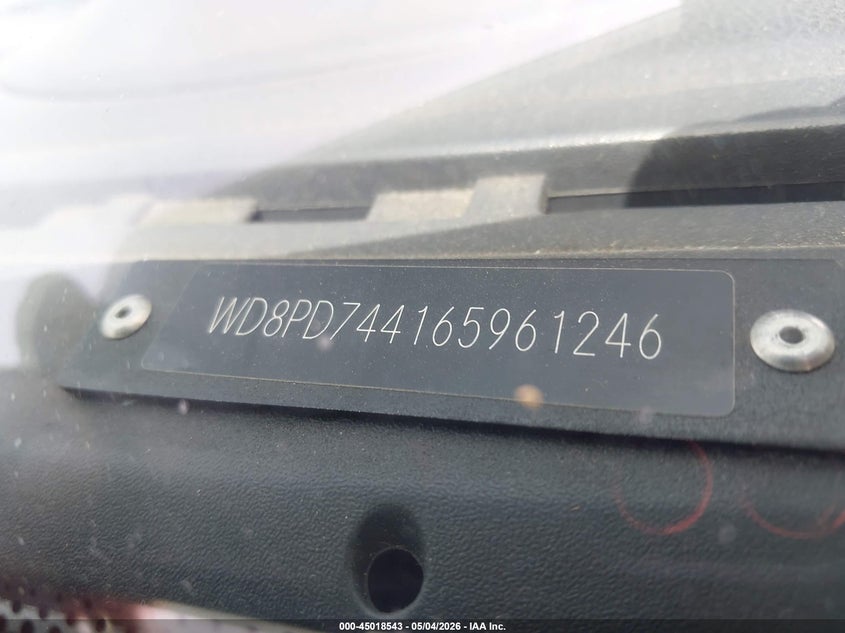 2006 Dodge Sprinter VIN WD8PD744165961246 IAAI salvage auction — THEFT, Non-Repairable (California), sold $1,100 on 2026-07-13 (photo 9)