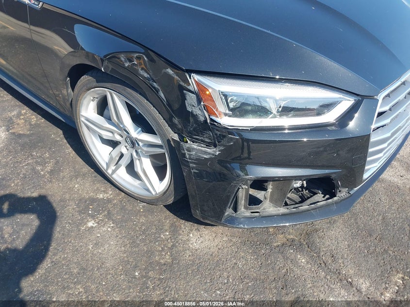 2019 Audi A5 VIN WAUSNAF57KA078921 IAAI salvage auction — RIGHT FRONT, Salvage Title, sold $8,100 on 2026-08-24 (photo 6)