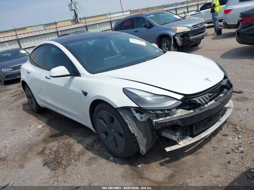 2022 Tesla Model 3 VIN 5YJ3E1EB4NF109908 IAAI salvage auction — FRONT END, Original (Texas), sold $9,200 on 2026-07-30 (photo 1)