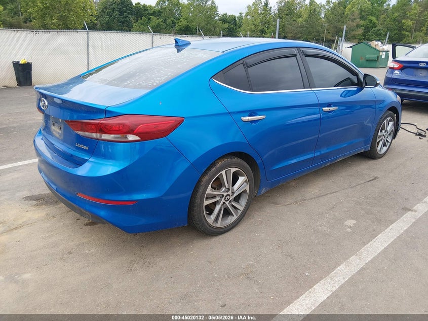 2017 Hyundai Elantra VIN KMHD84LF8HU074915 IAAI salvage auction — ROOF, Salvage (Mississippi), sold $450 on 2026-07-30 (photo 4)
