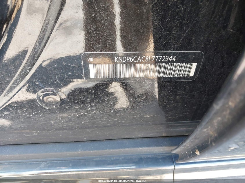 2020 Kia Sportage VIN KNDP6CAC8L7772944 IAAI salvage auction — REAR END, Salvage (Massachusetts), sold $5,000 on 2026-07-14 (photo 9)