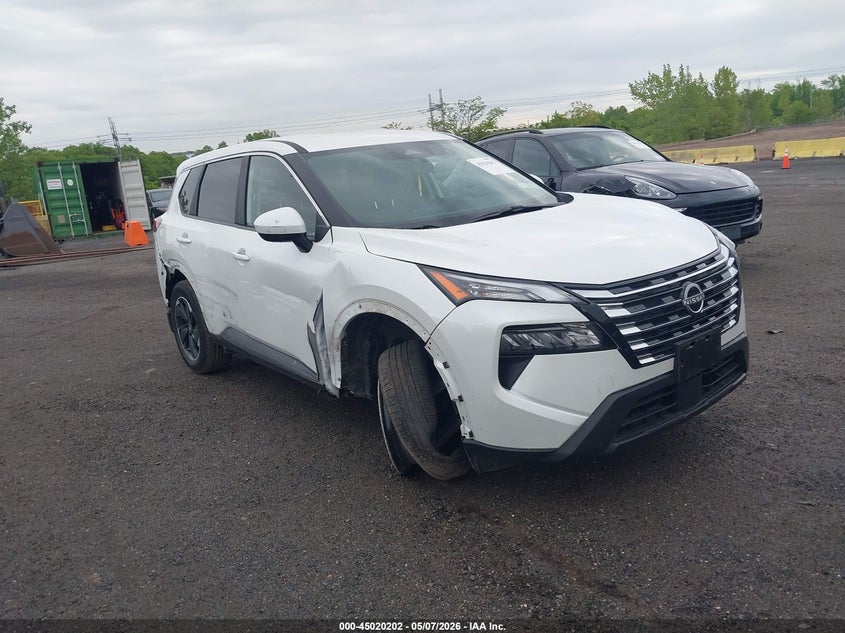 2025 Nissan Rogue VIN JN8BT3BB0SW151277 IAAI salvage auction — LEFT & RIGHT, Mv-907A (New York), sold $7,600 on 2026-07-21 (photo 1)