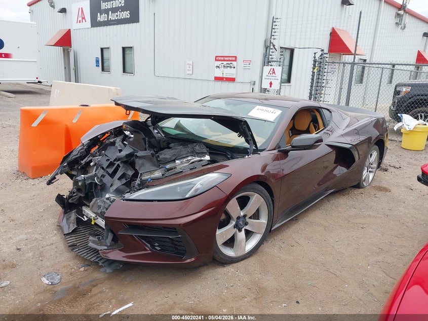 2022 Chevrolet Corvette VIN 1G1YC2D40N5108883 IAAI salvage auction — FRONT END, Salvage (Texas), sold $20,450 on 2026-07-20 (photo 2)