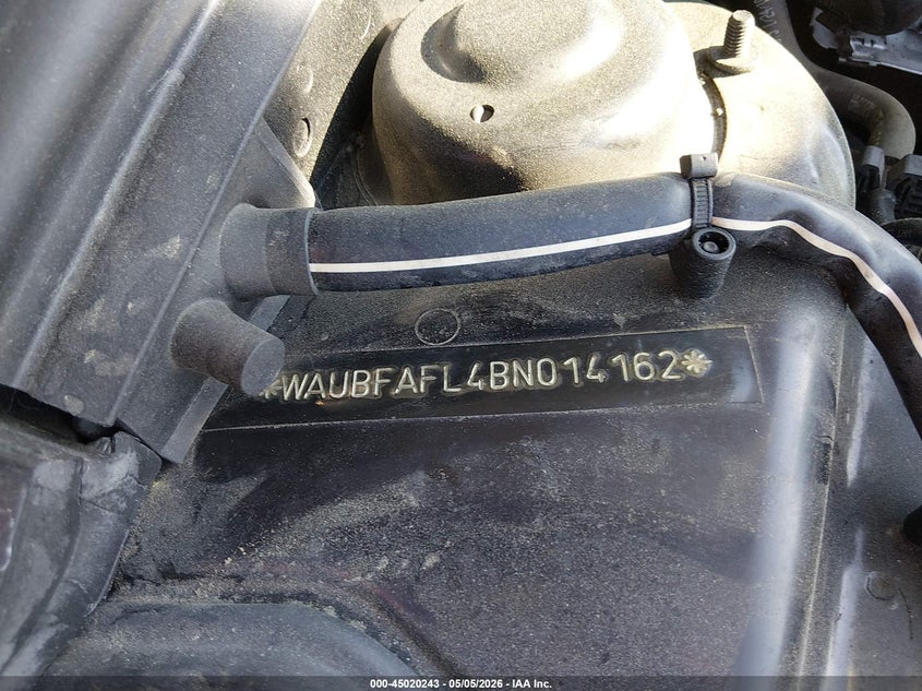 2011 Audi A4 VIN WAUBFAFL4BN014162 IAAI salvage auction — FRONT END, Salvage (South Carolina), sold $300 on 2026-07-15 (photo 9)