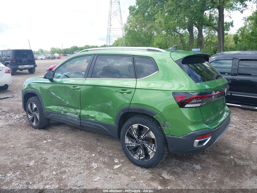 2025 Volkswagen Taos VIN 3VVVC7B20SM034543 IAAI salvage auction — FRONT & REAR, Salvage (Indiana), sold $10,000 on 2026-07-29 (photo 3)
