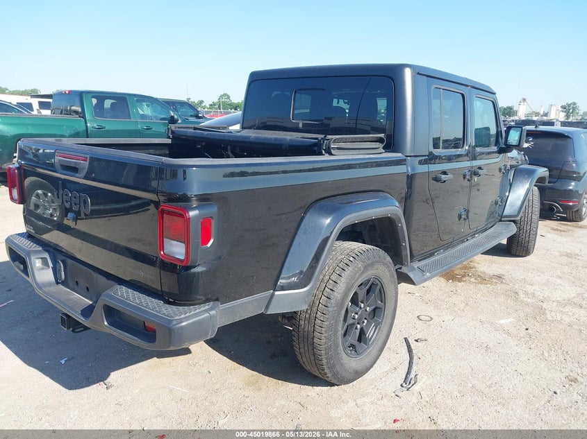 2021 Jeep Gladiator VIN 1C6HJTAG8ML618241 IAAI salvage auction — WATER/FLOOD, Salvage (Texas), sold $8,600 on 2026-07-28 (photo 4)