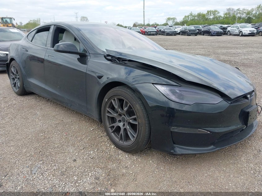 2022 Tesla Model s VIN 5YJSA1E60NF468523 IAAI salvage auction — LEFT SIDE, Salvage (Illinois), sold $13,200 on 2026-07-15 (photo 1)