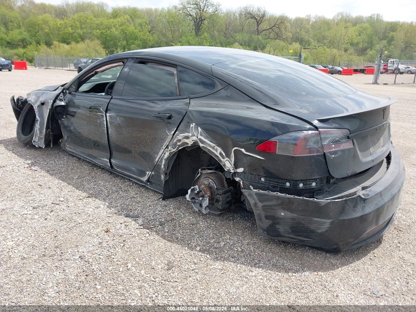 2022 Tesla Model s VIN 5YJSA1E60NF468523 IAAI salvage auction — LEFT SIDE, Salvage (Illinois), sold $13,200 on 2026-07-15 (photo 3)