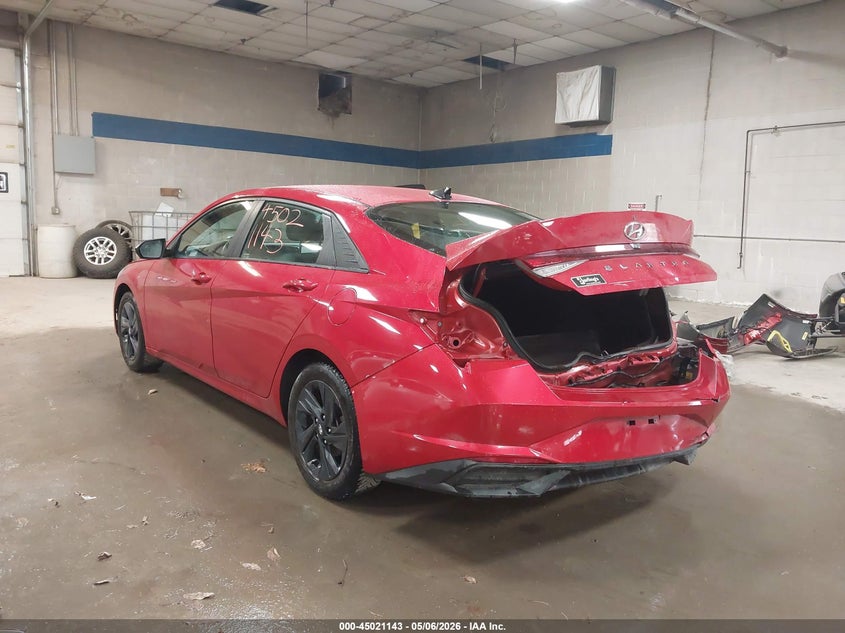 2021 Hyundai Elantra VIN 5NPLS4AG0MH007792 IAAI salvage auction — REAR END, Salvage (Maine), sold $2,550 on 2026-07-13 (photo 3)