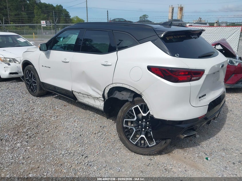 2023 Chevrolet Blazer VIN 3GNKBERS4PS155777 IAAI salvage auction — LEFT REAR, Salvage (Alabama), sold $8,400 on 2026-07-31 (photo 3)