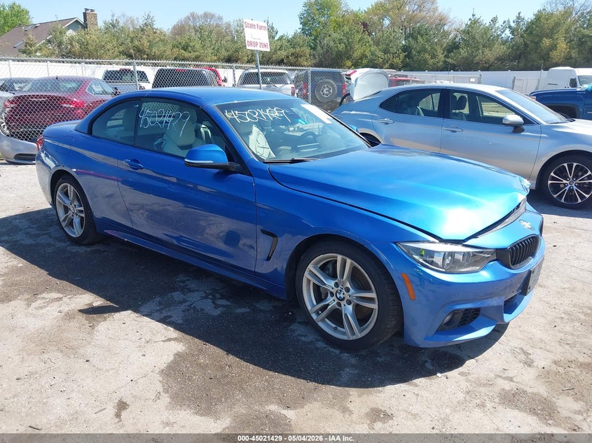 2018 BMW 4er VIN WBA4Z7C58JED48009 IAAI salvage auction — ENGINE BURN, Salvage (New Hampshire), sold $1,300 on 2026-07-21 (photo 1)