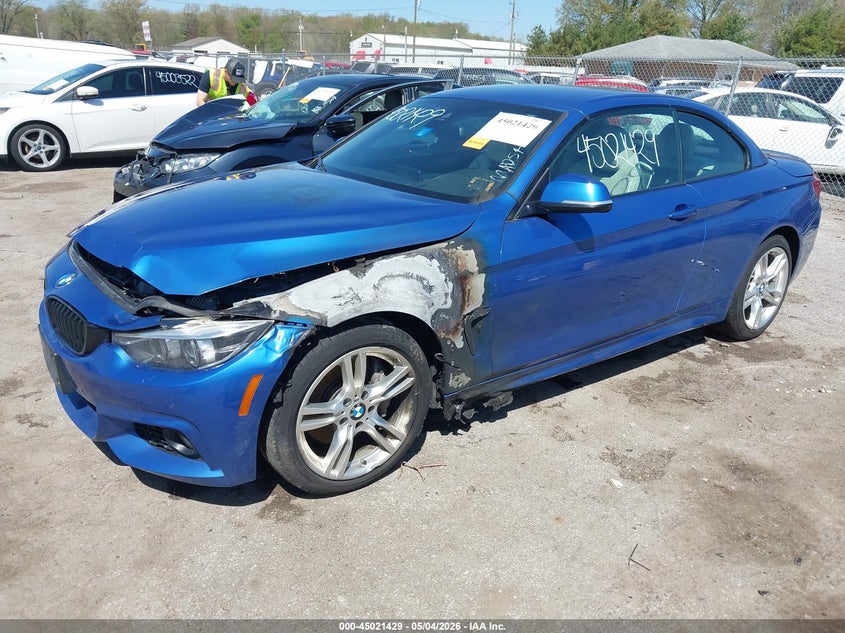 2018 BMW 4er VIN WBA4Z7C58JED48009 IAAI salvage auction — ENGINE BURN, Salvage (New Hampshire), sold $1,300 on 2026-07-21 (photo 2)