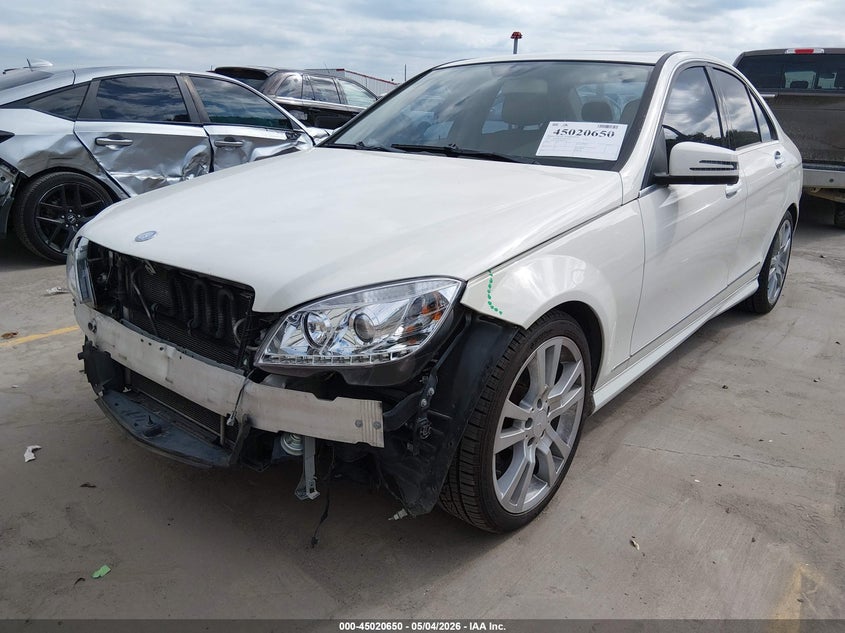 2011 Mercedes-benz C class VIN WDDGF5EB5BF650761 IAAI salvage auction — FRONT END, Original (Texas), sold $1,125 on 2026-07-07 (photo 2)