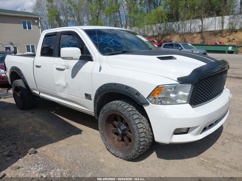 2012 Ram 1500 VIN 1C6RD7HT4CS347172 IAAI salvage auction — FRONT & REAR, Salvage (Pennsylvania), sold $1,500 on 2026-07-09 (photo 1)