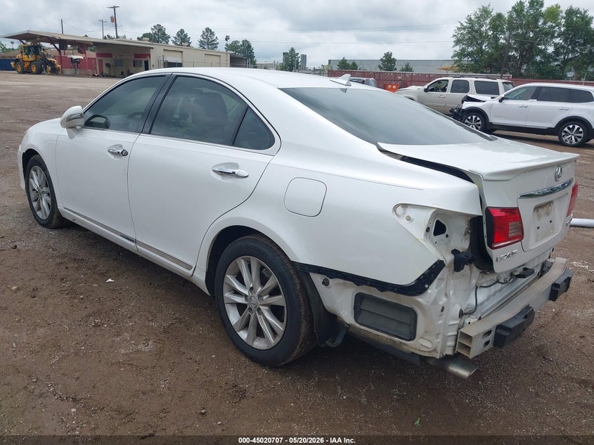 2010 Lexus Es 350 VIN JTHBK1EG9A2391099 IAAI salvage auction — FRONT & REAR, Salvage (Texas), sold $1,000 on 2026-07-09 (photo 3)