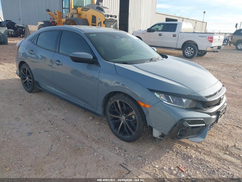 2021 Honda Civic VIN SHHFK7H40MU232365 IAAI salvage auction — RIGHT FRONT, Original (Texas), sold $7,800 on 2026-07-30 (photo 1)