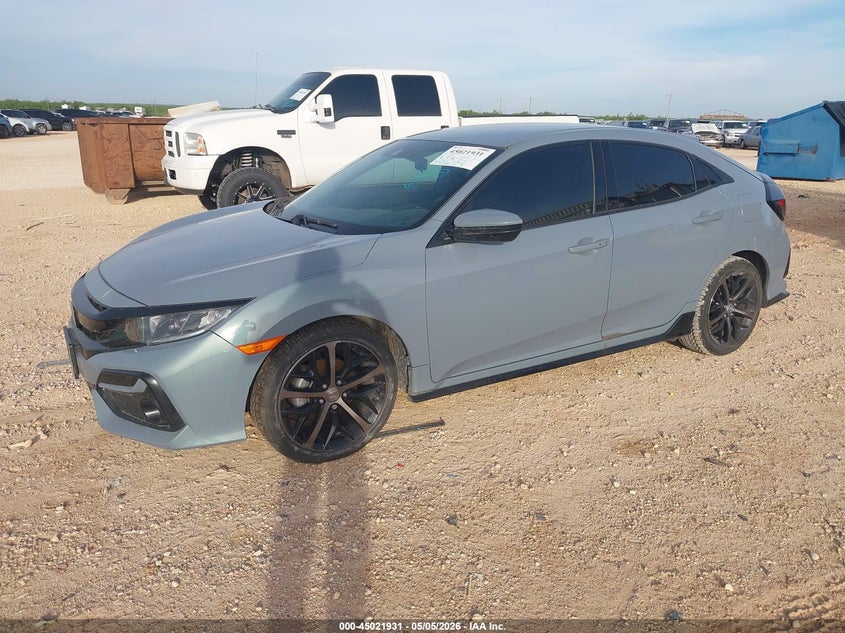 2021 Honda Civic VIN SHHFK7H40MU232365 IAAI salvage auction — RIGHT FRONT, Original (Texas), sold $7,800 on 2026-07-30 (photo 2)