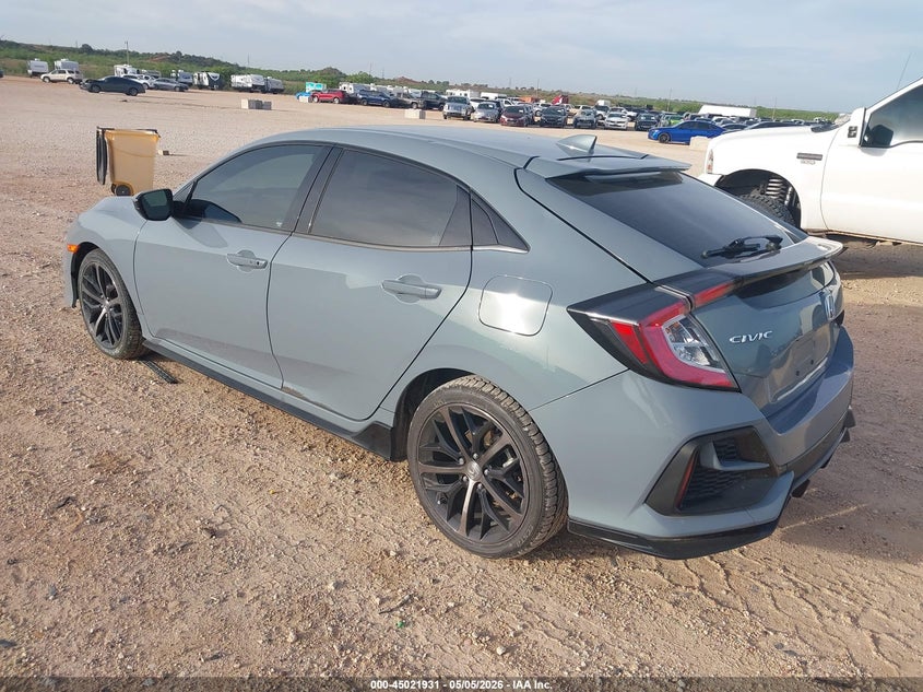 2021 Honda Civic VIN SHHFK7H40MU232365 IAAI salvage auction — RIGHT FRONT, Original (Texas), sold $7,800 on 2026-07-30 (photo 3)