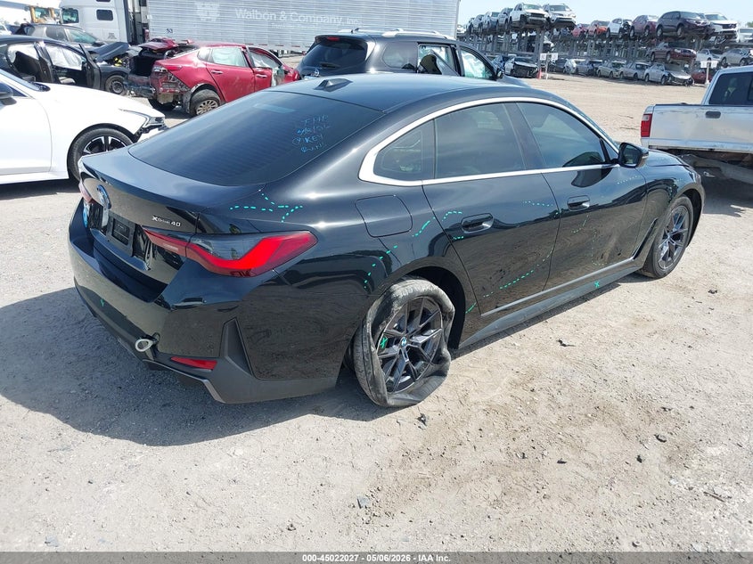 2025 BMW I4 VIN WBY43HD00SFU89063 IAAI salvage auction — FRONT END, Certificate Of Destruction (Florida), sold $17,325 on 2026-07-16 (photo 4)