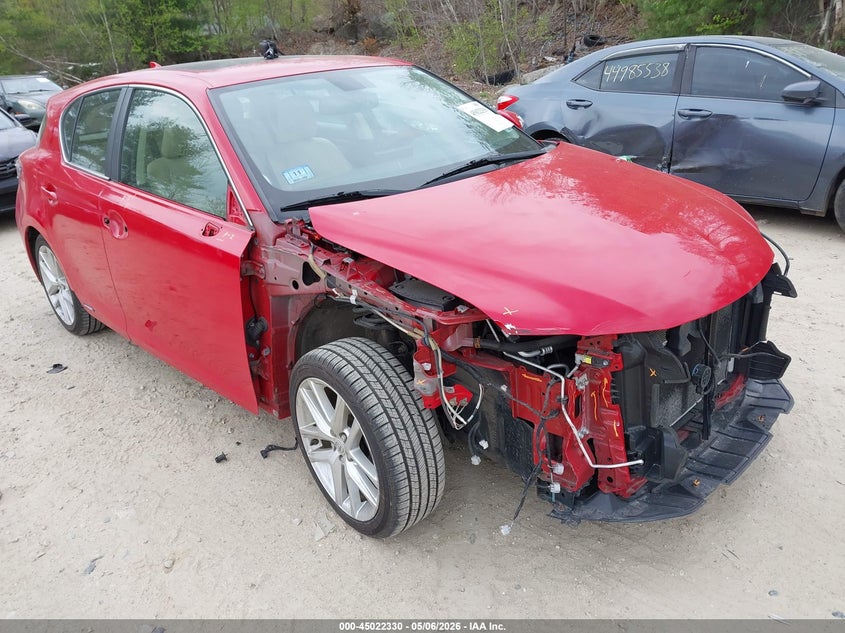 2017 Lexus Ct VIN JTHKD5BH0H2302626 IAAI salvage auction — FRONT END, Salvage (Massachusetts), sold $4,250 on 2026-07-14 (photo 1)