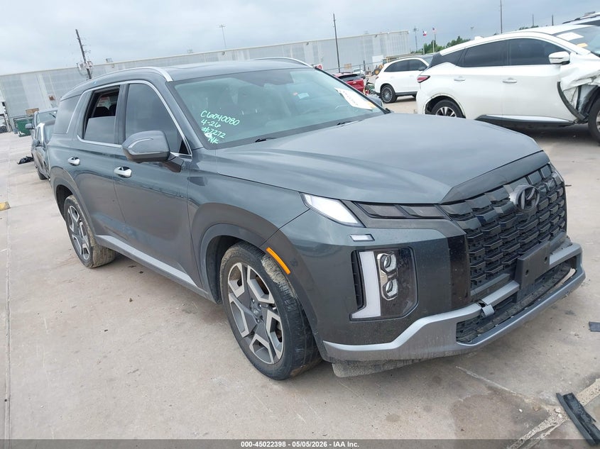 2023 Hyundai Palisade VIN KM8R4DGE7PU577272 IAAI salvage auction — LEFT FRONT, Original (Texas), sold $7,500 on 2026-07-09 (photo 1)