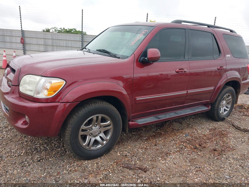 2007 Toyota Sequoia VIN 5TDZT34A07S288029 IAAI salvage auction — RIGHT REAR, Salvage (Alabama), sold $275 on 2026-07-21 (photo 2)