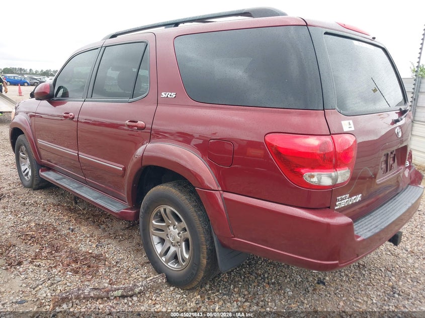 2007 Toyota Sequoia VIN 5TDZT34A07S288029 IAAI salvage auction — RIGHT REAR, Salvage (Alabama), sold $275 on 2026-07-21 (photo 3)